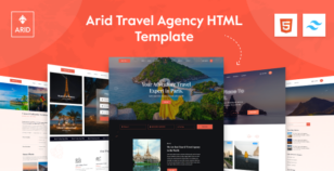 Arid - Travel & Tourism HTML/Tailwind CSS Template by wprealizer