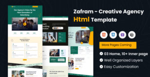 Zafram - Creative Agency HTML5  Template by Target-Themes