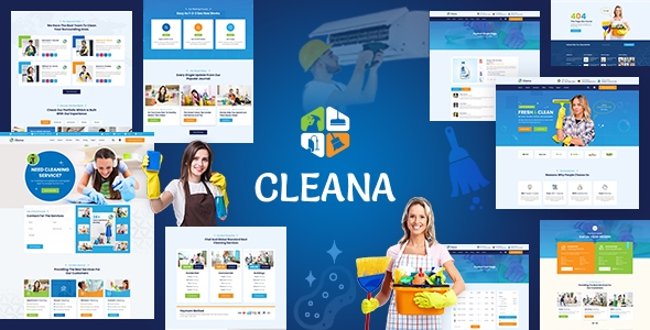 Cleana - Cleaning Services HTML5 Website Template by Pixenx