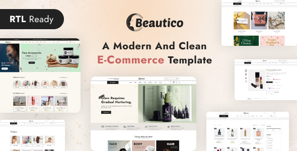 Beautico - Beauty & Cosmetics HTML Template + RTL by egenslab