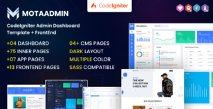 MotaAdmin - CodeIgniter Admin Dashboard Template + Frontend by dexignlabs