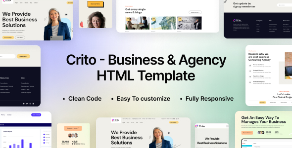 Crito - Business & Agency HTML Template by redthemebd