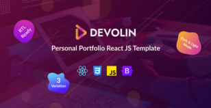 Personal CV/Resume/Portfolio React JS Template - Devolin by DropletWeb