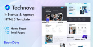Technova - IT Startup & Agency HTML5 Template by BoomDevs