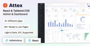 Attex - React Tailwind CSS Admin & Dashboard Template by coderthemes