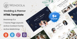 Wendola -  Wedding & Planner HTML Template by ThemeMascot