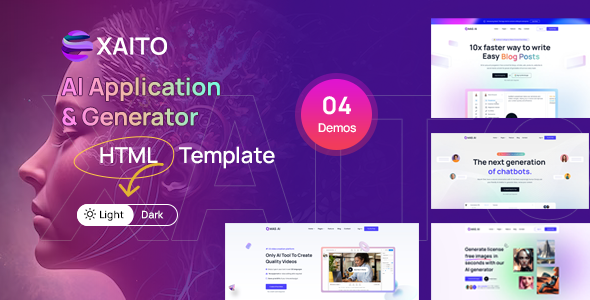 Xaito - AI Application & Generator HTML Template by XoomCoders