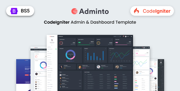 Adminto - Codeigniter Admin Dashboard Template by coderthemes