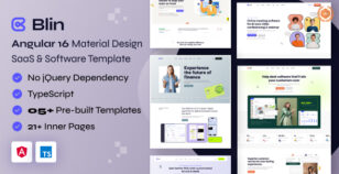 Blin - Angular Material Design SaaS Startup Template by EnvyTheme
