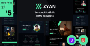 Zyan - Personal Portfolio HTML Template by CodeeFly