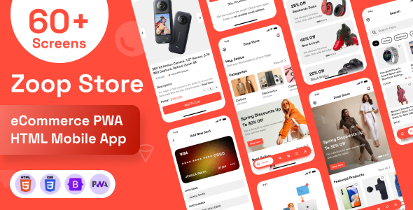 Multipurpose eCommerce Store PWA Mobile HTML Template - Zoop Retail Store by The_Krishna