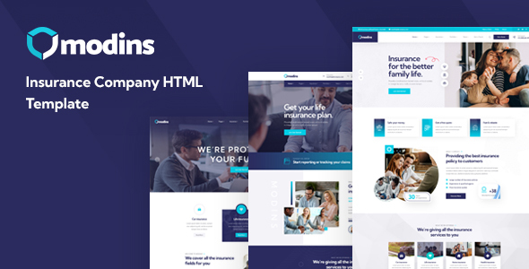 Modins - Insurance Company HTML Template by Pixydrops