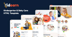 Kidearn - Kindergarten & Baby Care HTML Template by bracket-web