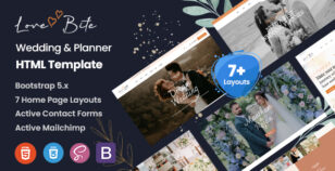 Lovebite -  Wedding & Planner HTML Template by ThemeMascot