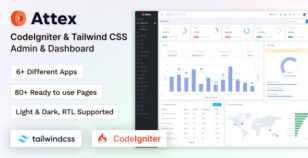 Attex - CodeIgniter Tailwind CSS Admin & Dashboard Template by coderthemes