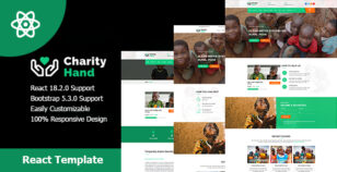 CharityHand - Charity / Nonprofit / Fundraising React Template by ThemeEarth