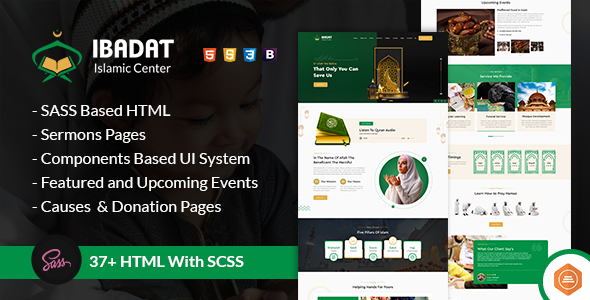 Ibadat Islamic Center HTML Template by webstrot