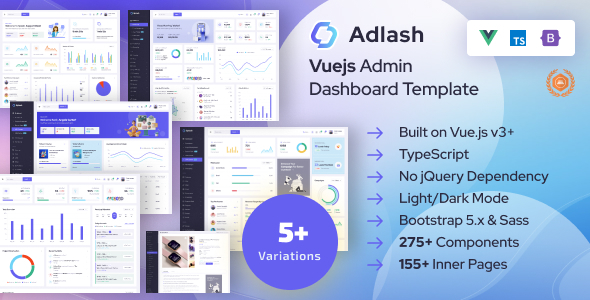 Adlash - Vuejs Admin Dashboard Template by EnvyTheme