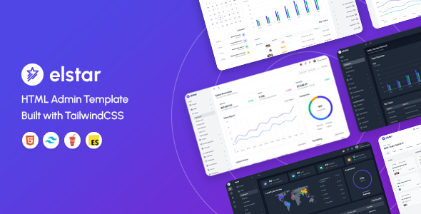 Elstar - HTML Tailwind Admin Template by Theme_Nate