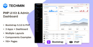 Techmin - PHP Bootstrap UI Kit & Admin Dashboard Template by Techzaa