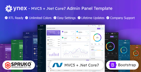 Ynex – ASP.NET Core Admin & Dashboard Template by SPRUKO
