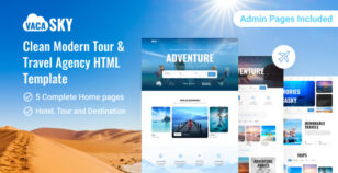 Vacasky - Tour & Travel Agency HTML Template by wpthemebooster
