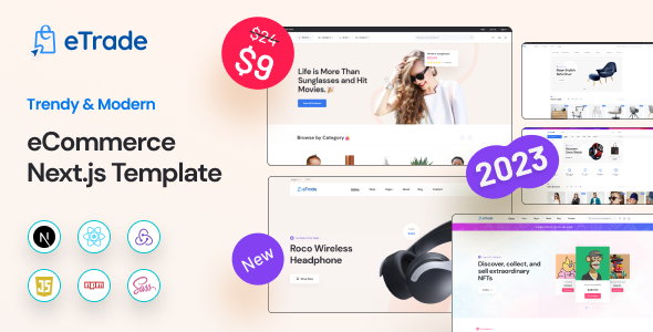eTrade - Multipurpose eCommerce Next.js Template by Axilthemes