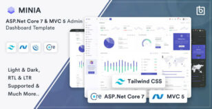 Minia - Tailwind CSS + ASP.Net Core & MVC 5 Admin Dashboard Template by Themesbrand