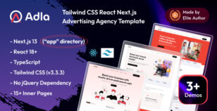 Adla - Tailwind React Ads & PPC Agency Template by EnvyTheme
