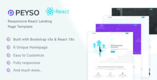 Peyso- React Landing Page Template by themesdesign