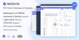 Morvin - PHP Admin & Dashboard Template by themesdesign