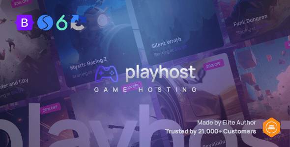 Playhost - Game Hosting Server Website Template by designesia