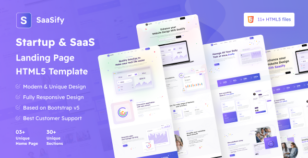 Saasify - Startup & SaaS Landing Page HTML5 Template by Theme-Junction