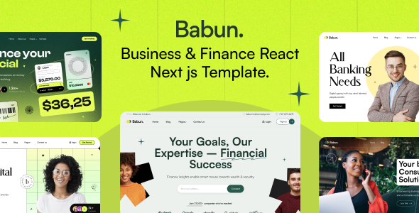 Babun - Business & Finance Next js Template by NsPixel