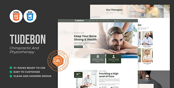 Tudebon - Chiropractic & Physiotherapy HTML Template by Rometheme