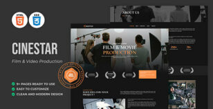 Cinestar - Film & Video Production HTML Template by Rometheme