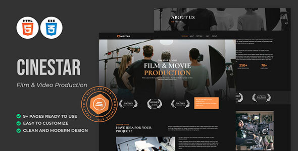 Cinestar - Film & Video Production HTML Template by Rometheme