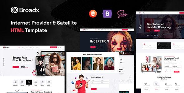 Broadx - Internet Provider & Satellite TV HTML Template by Theme_Pure