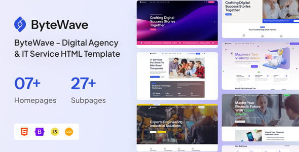 ByteWave - Digital Agency & IT Service HTML Template by Avitex