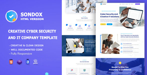 Sondox - Cyber Security & IT Company Template by SemoThemes