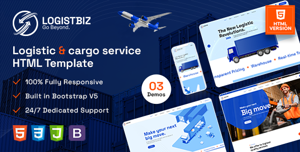 Logistbiz - Logistic and Cargo HTML Template by designervily