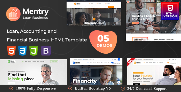 Mentry | Loan and Financial HTML Template by themesion