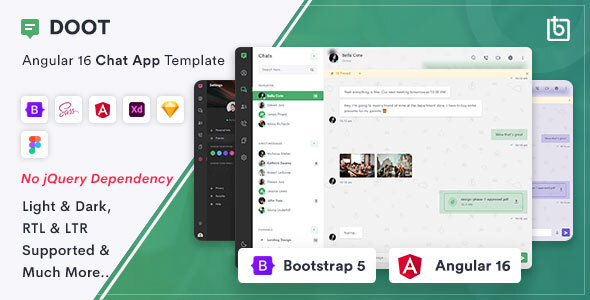 Doot - Angular 16 Chat App Template by Themesbrand