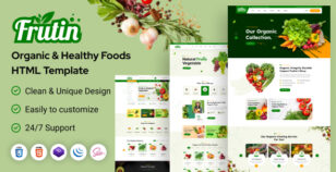 Frutin - Organic & Healthy Food HTML Template by themeholy