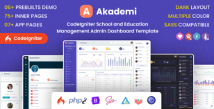 Akademi : CodeIgniter Admin Dashboard Template by dexignlabs