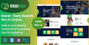 Khairah - Charity Nonprofit Next Js Template by themepresss