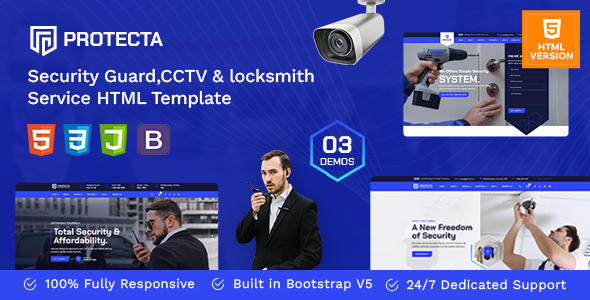 Protecta - Security and CCTV HTML Template by Creatives_Planet