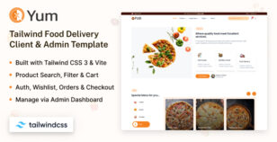 Yum - Tailwind CSS Client & Admin Food Template by coderthemes