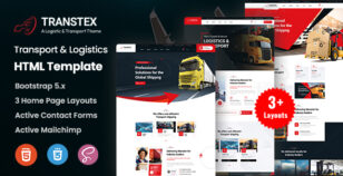 Transtex - Transport & Logistics HTML Template by ThemeMascot