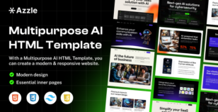 Azzle - AI Technology & Startup Business Tailwind Template by mthemeus